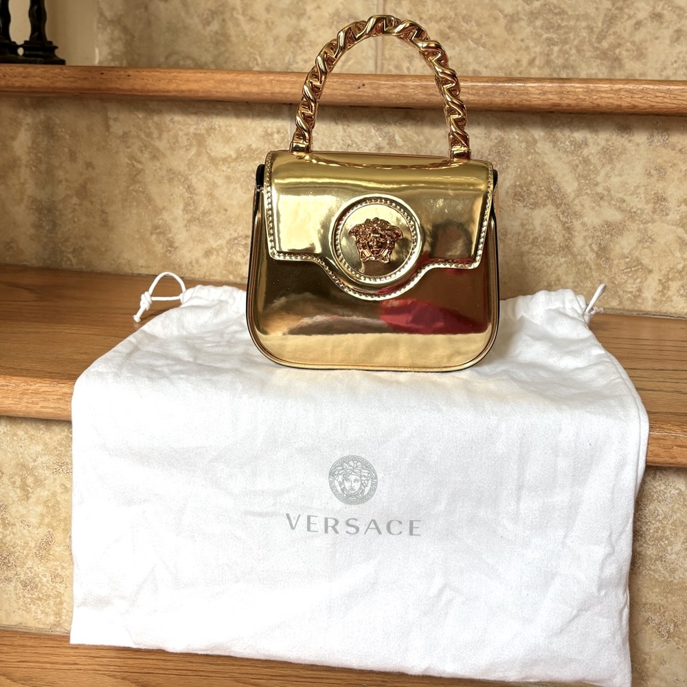 Versace La Medusa Metallic Mini Bag